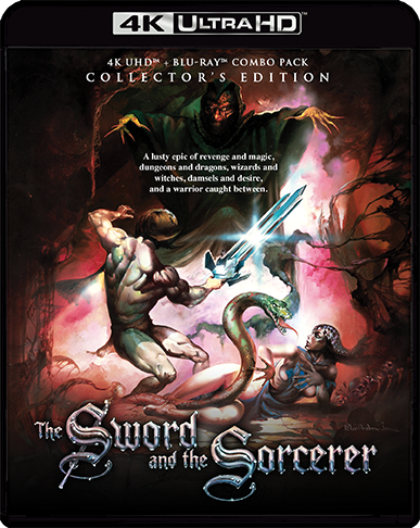 Shout Factory Store Blu-Ray UHD Main Cover The Sword And The Sorcerer Collector's Edition